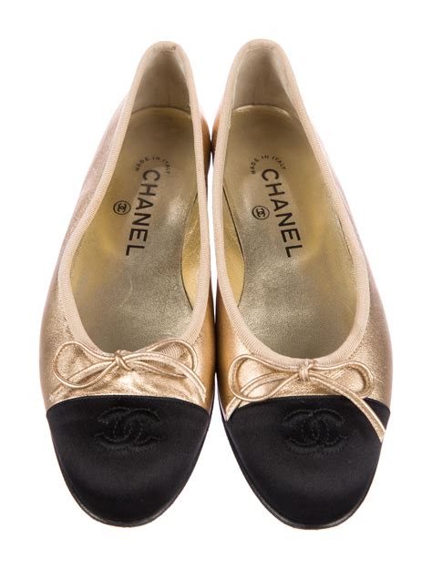 studed replica chanel metallic booties|chanel style ballet flats.